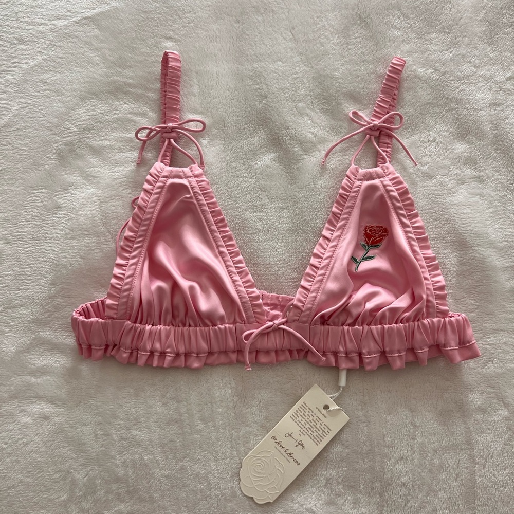 For Love & Lemons rose bralette